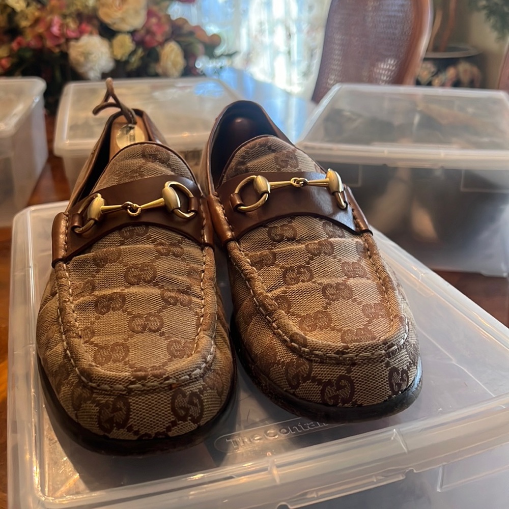 Mens cloth Gucci double G loafers